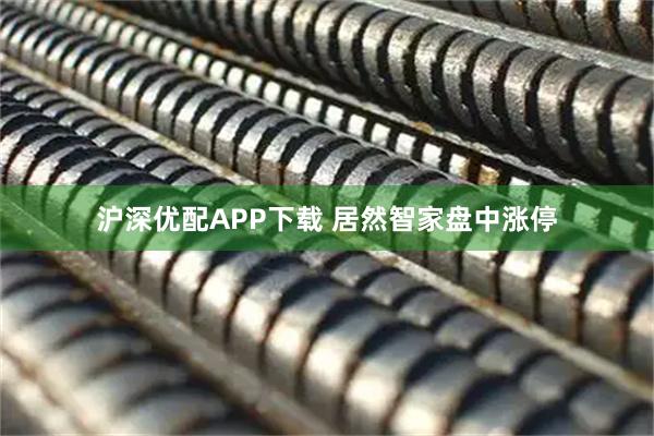 沪深优配APP下载 居然智家盘中涨停